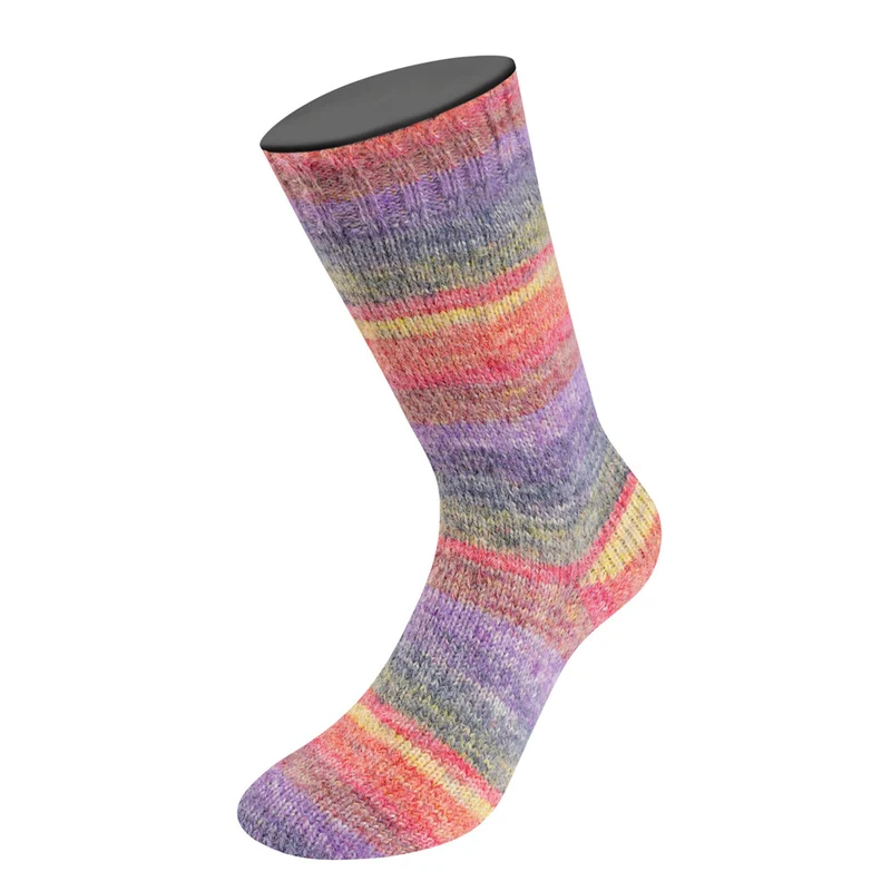 Lana Grossa Cosy Socks Dream 251 Terrakotta/Senf/Dunkelgrau/Blauviolett/Flieder/Dunkelrot/Rot