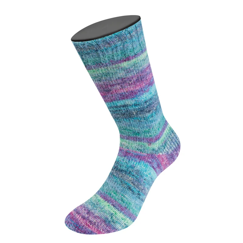 Lana Grossa Cosy Socks Dream 255 Blaugrau/Petrol/Türkis/Blau-/Rotviolett/Hellblau/Jeans/Jade