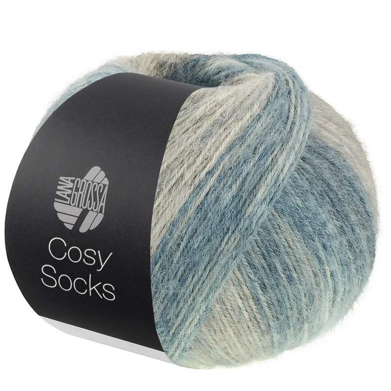 Lana Grossa Cosy Socks Dream 256 Mittel-/Dunkel-/Blaugrau/Greige/Taupe/Graubraun