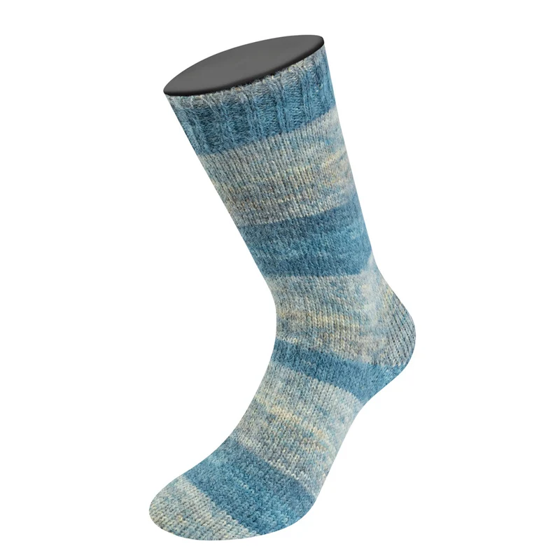 Lana Grossa Cosy Socks Dream 256 Mittel-/Dunkel-/Blaugrau/Greige/Taupe/Graubraun