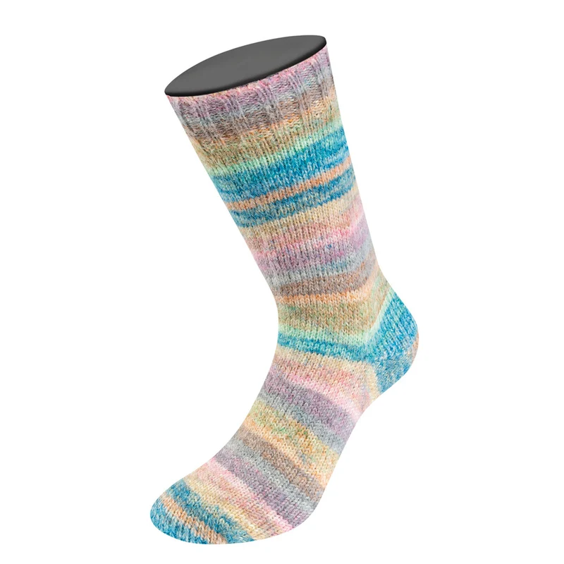 Lana Grossa Cosy Socks Dream 258 Minze/Petrol/Türkis/Lehmbraun/Rosenholz/Hellgrau/Rosa/Taupe/Beige