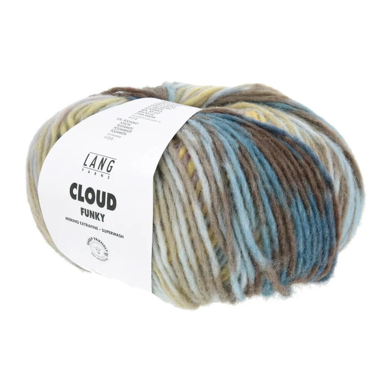 Lang Yarns Cloud Funky 0028 Pflaume/Grau/Marineblau/Messing