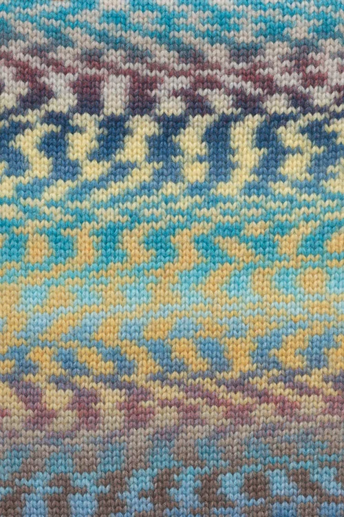 Lang Yarns Cloud Funky 0028 Pflaume/Grau/Marineblau/Messing
