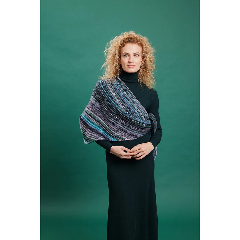 Lang Yarns Cloud 0020 Dunkelgrün/Oliv/Hellblau/Rot
