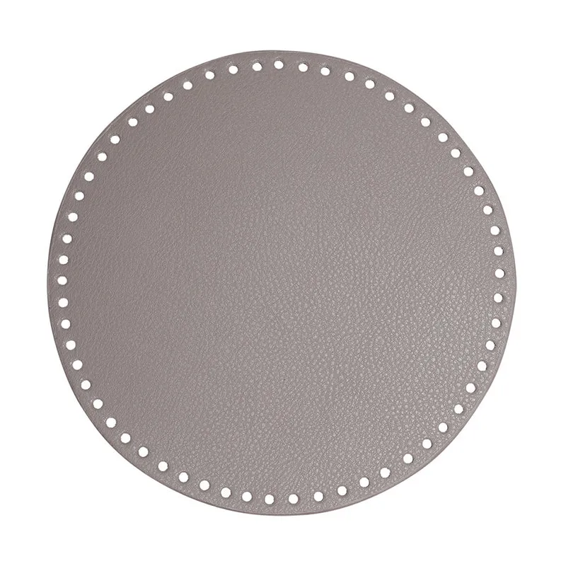 Go Handmade PU-Lederboden Ø 25 cm, beige