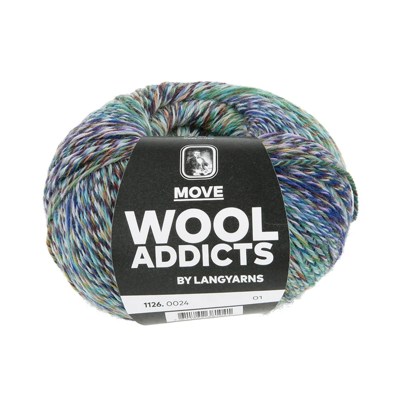 Lang Yarns Move 0024 Königsblau/Türkis/Grün/Aubergine