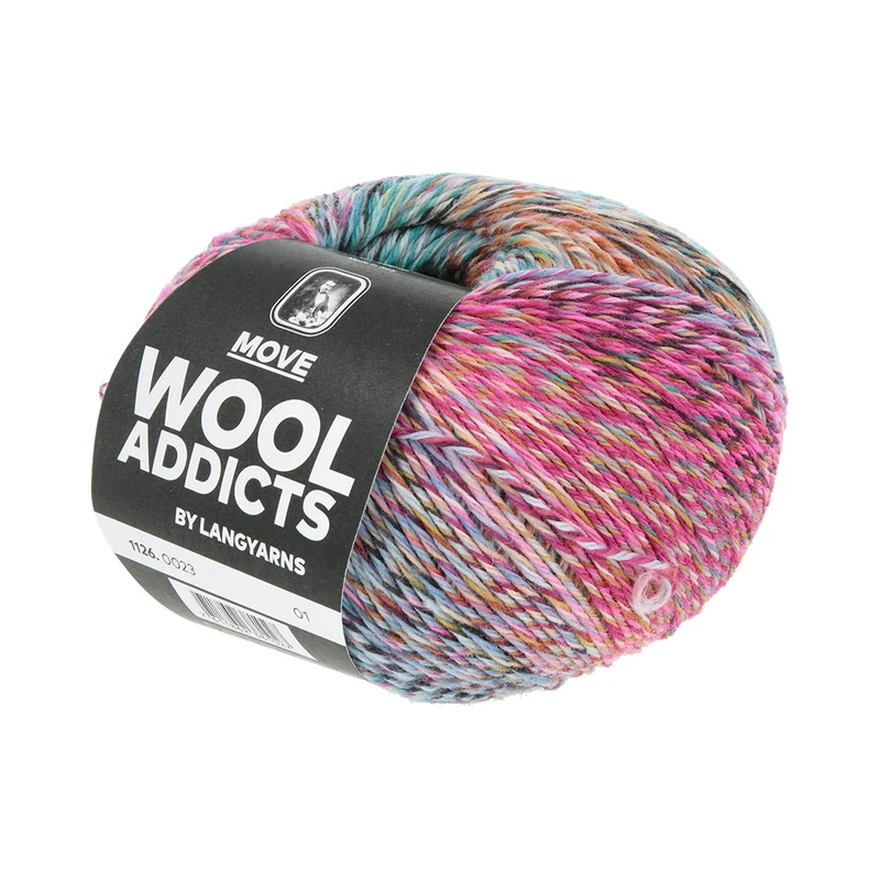 Lang Yarns Move 0023 Hellblau/Rosa/Orange/Kürbis/Türkis