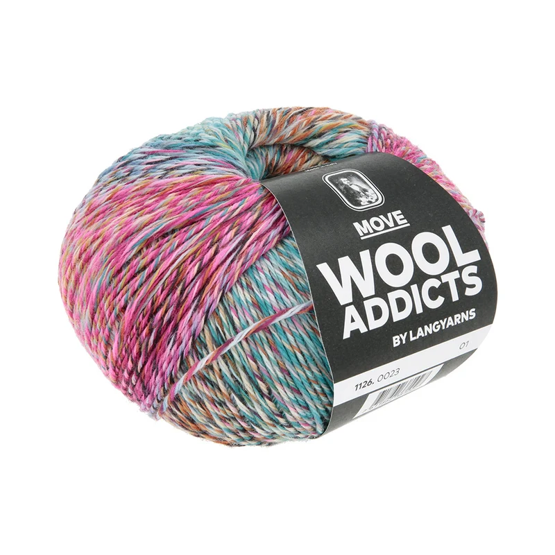 Lang Yarns Move 0023 Hellblau/Rosa/Orange/Kürbis/Türkis