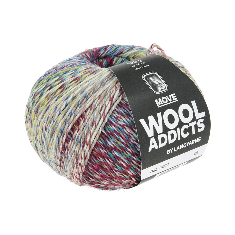 Lang Yarns Move 0022 Türkis/Burgund/Salbei/Grün
