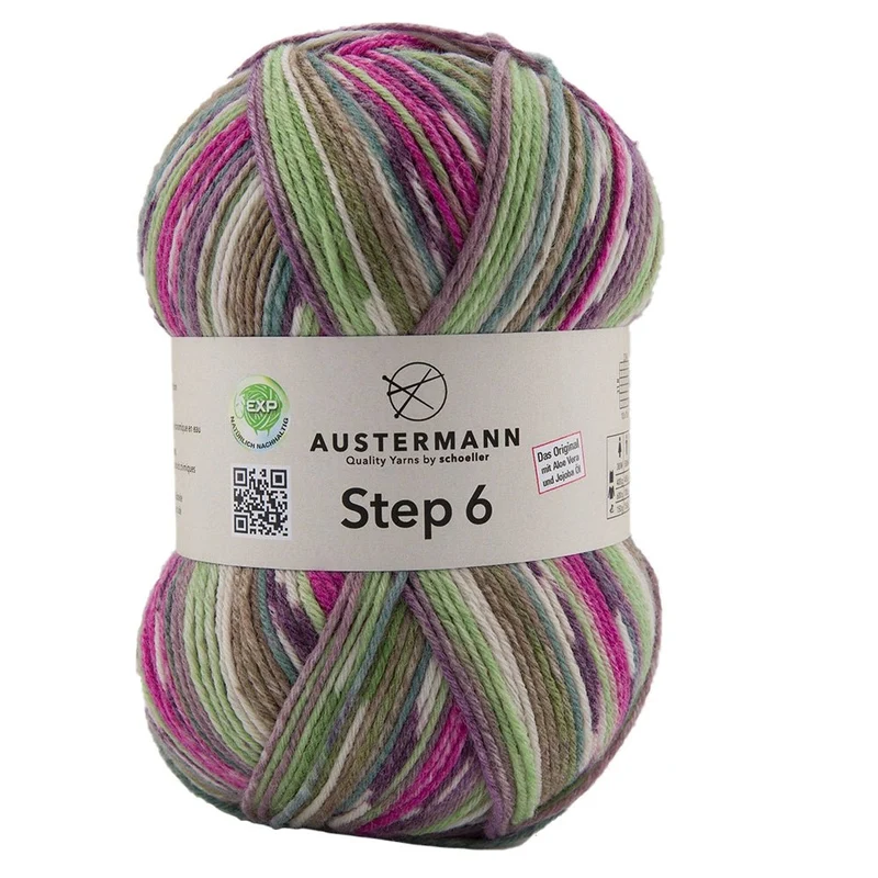 Step 6 Color EXP | 6-fach Sockenwolle | Farbe: 605 - WALDBEERE