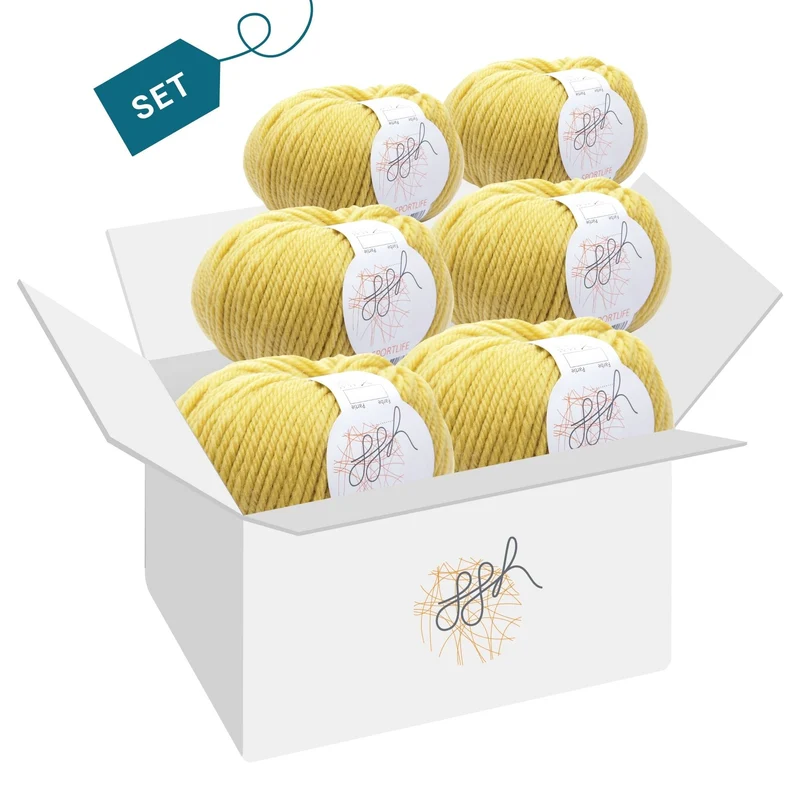 ggh Sportlife Box | Set mit 300g (6x50g) | 048 – Senfgelb