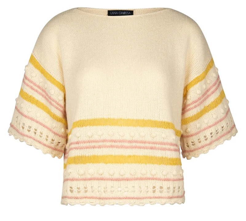 Strickanleitung „Ecopuno – Gestreiftes Noppen-Shirt“ (digital)