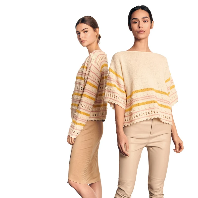 Strickanleitung „Ecopuno – Gestreiftes Noppen-Shirt“ (digital)