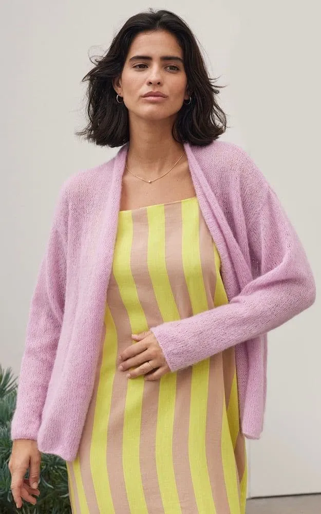 Cardigan glatt rechts - SETASURI - Strickpaket