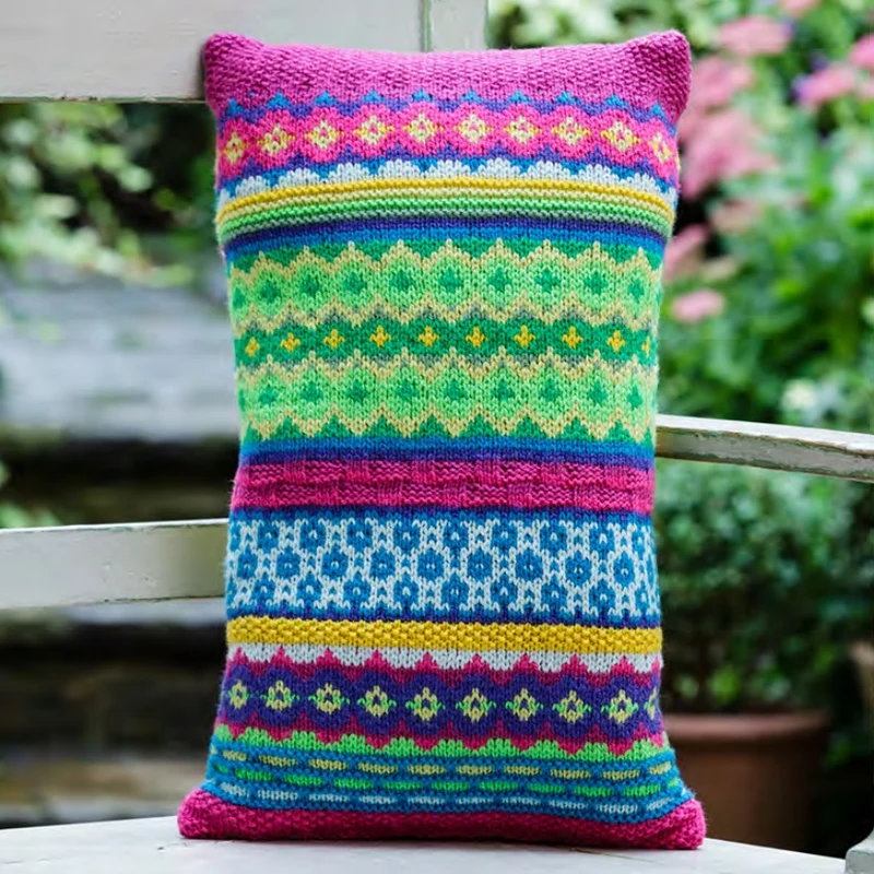 Strickanleitung Stylecraft Special DK Nr. F005 Fair-Isle-Kissen (digital)