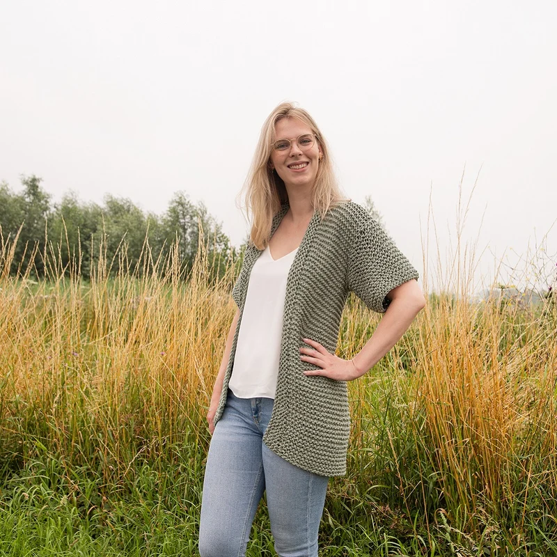 Strickanleitung „Pink Label Cotton Tube Easy Peasy“ – Jacke