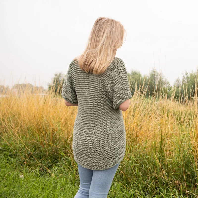 Strickanleitung „Pink Label Cotton Tube Easy Peasy“ – Jacke