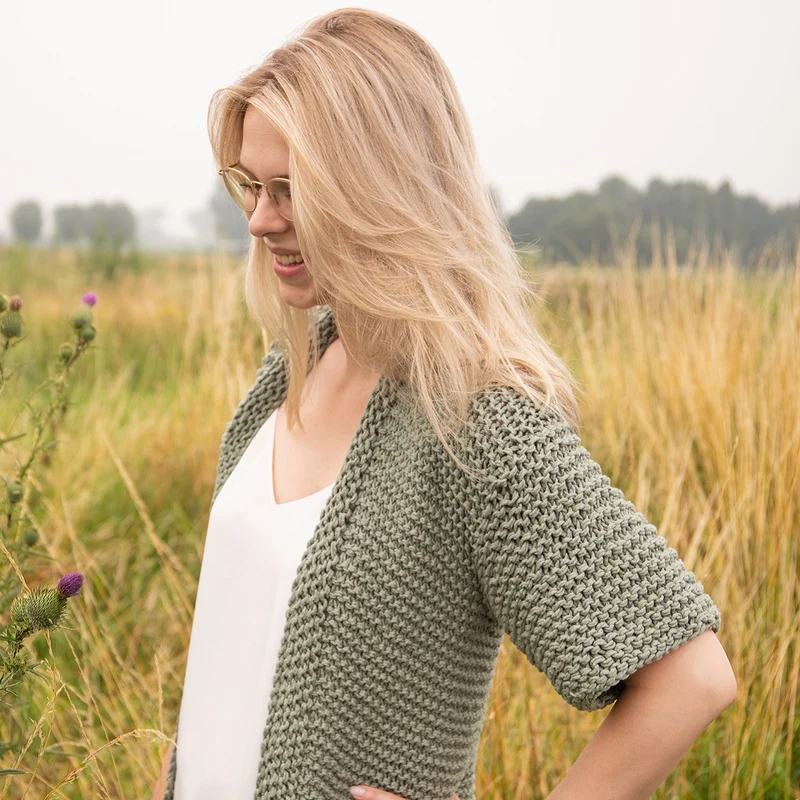 Strickanleitung „Pink Label Cotton Tube Easy Peasy“ – Jacke