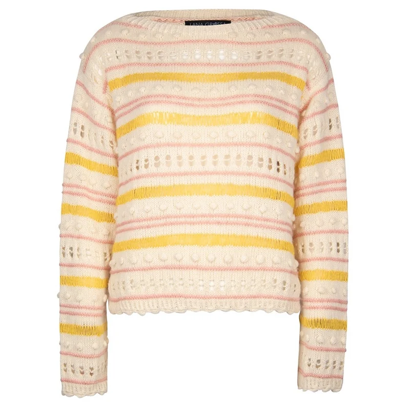 Strickanleitung: Ecopuno – Gestreifter Noppenpullover
