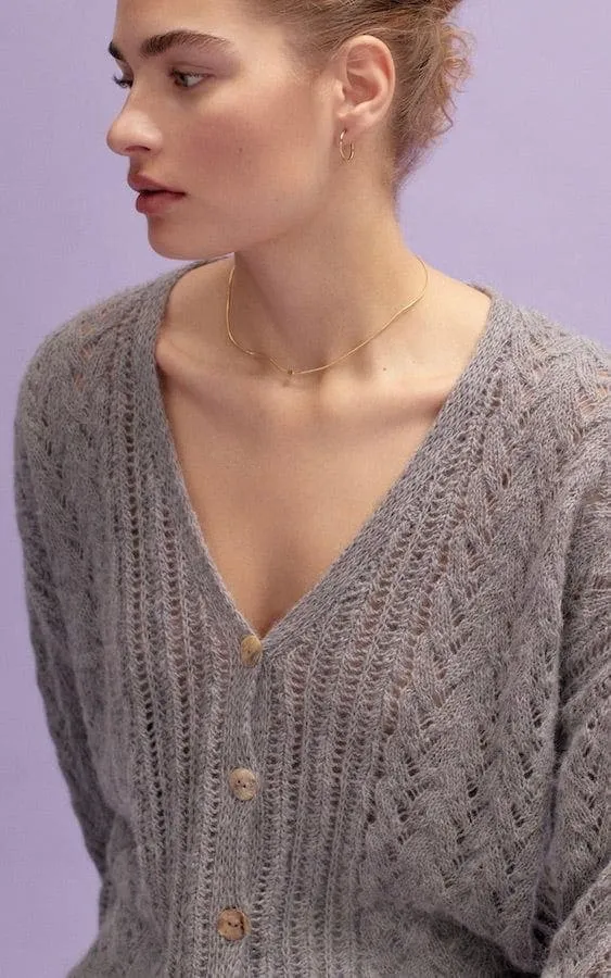 Ajourmuster Jacke - ECOPUNO - Strickpaket