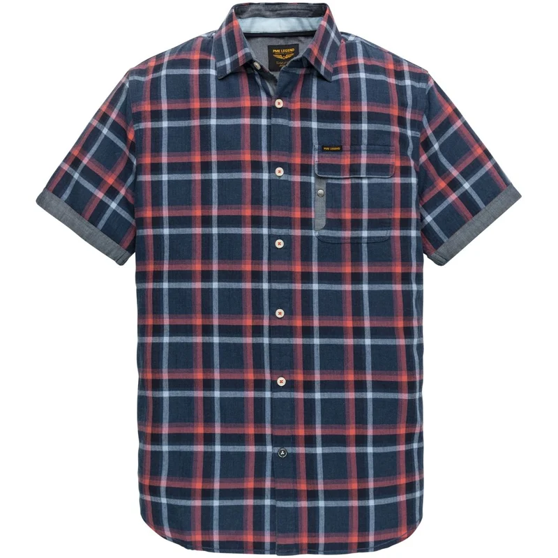 Short Sleeve Shirt Twill Check