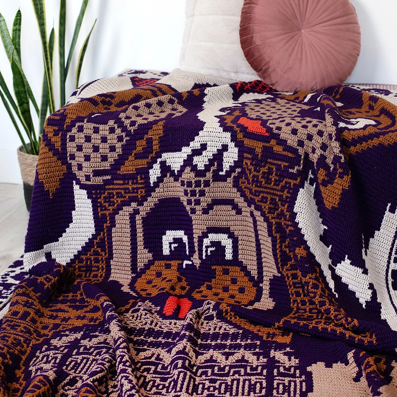 Zen Tangle Dogs Decke Mosaik-Häkelpaket – inklusive digitaler Anleitung