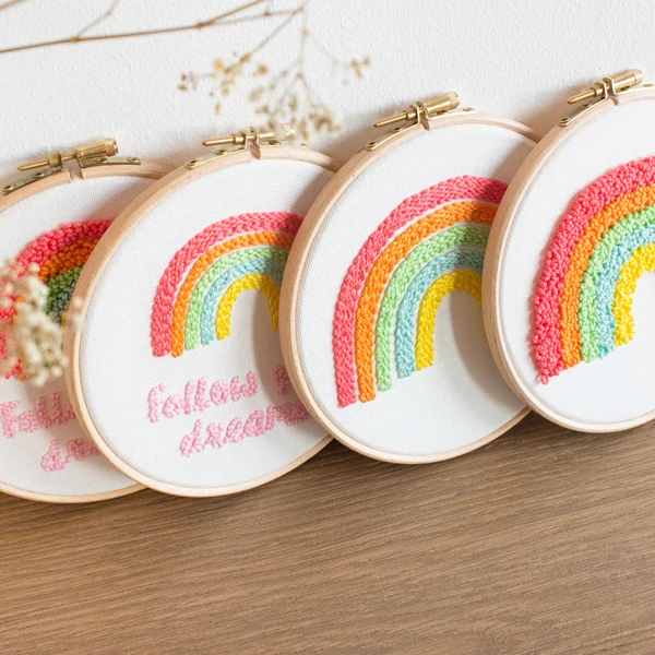 Wollplatz Regenbogen-Punch-Set