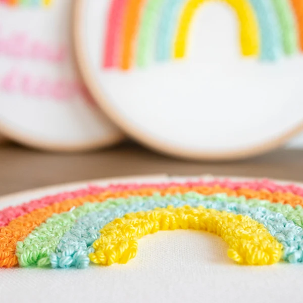 Wollplatz Regenbogen-Punch-Set