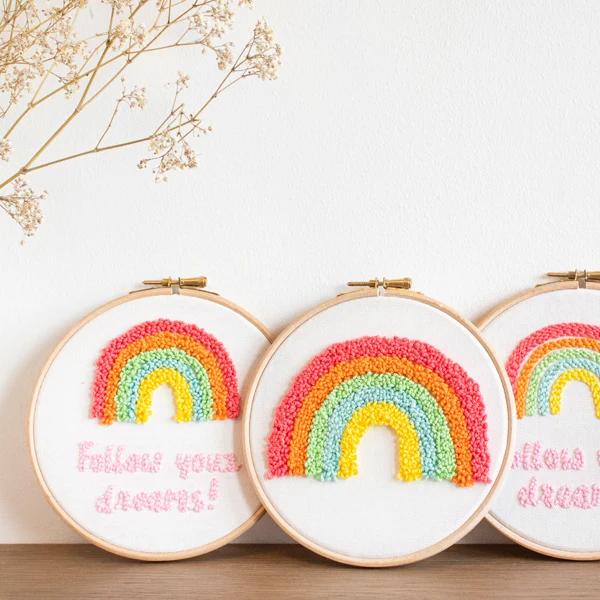Wollplatz Regenbogen-Punch-Set