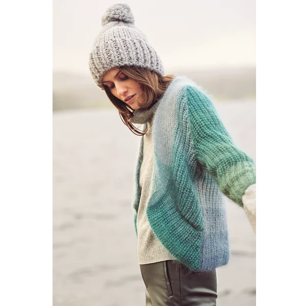 Strickanleitung „Essentials Super Kid Mohair Loves Silk Colourlove“ – Jacke