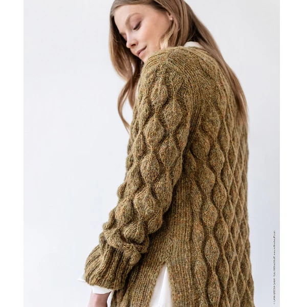 Strickanleitung „Nuvoletta“ – Lange Jacke