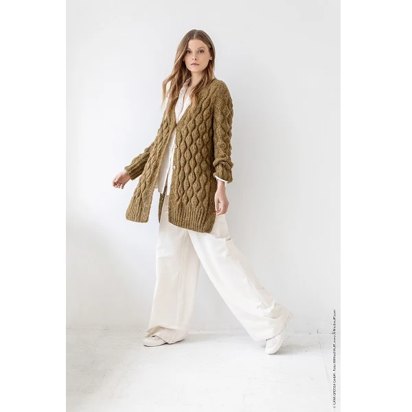 Strickanleitung „Nuvoletta“ – Lange Jacke