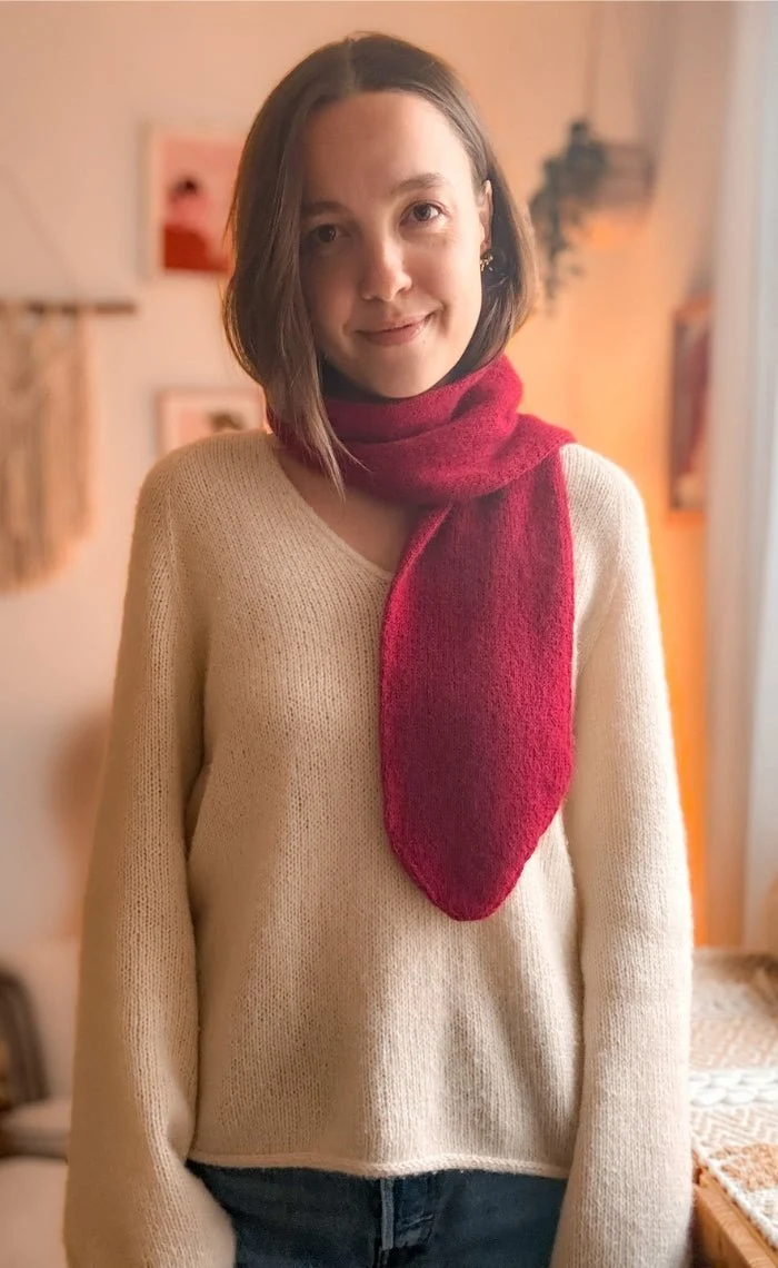 Ruby Scarf - KASCHMIR & SEIDE - Strickpaket