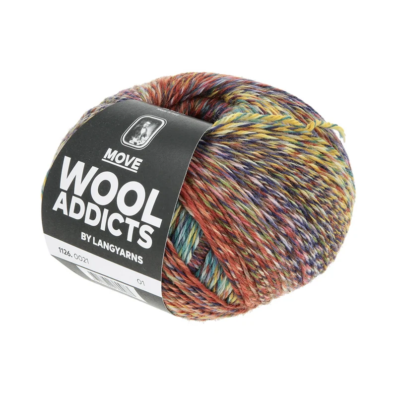 Lang Yarns Move 0021 Marineblau/Petrol/Dunkelgelb/Schokoladenbraun