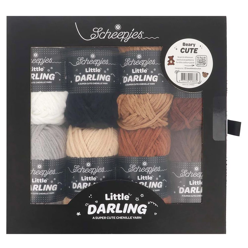 Scheepjes Little Darling Farbpaket 8 x 25 g „Beary Cute“