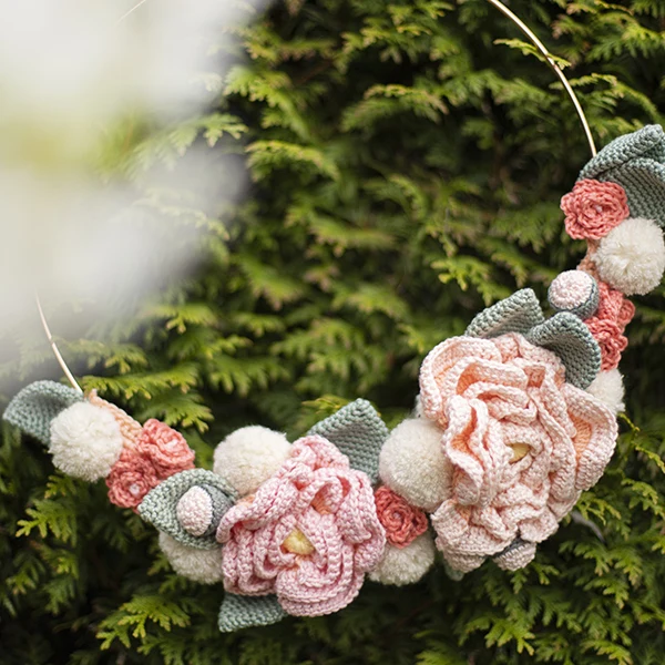 Häkelpaket für einen Blumenkranz