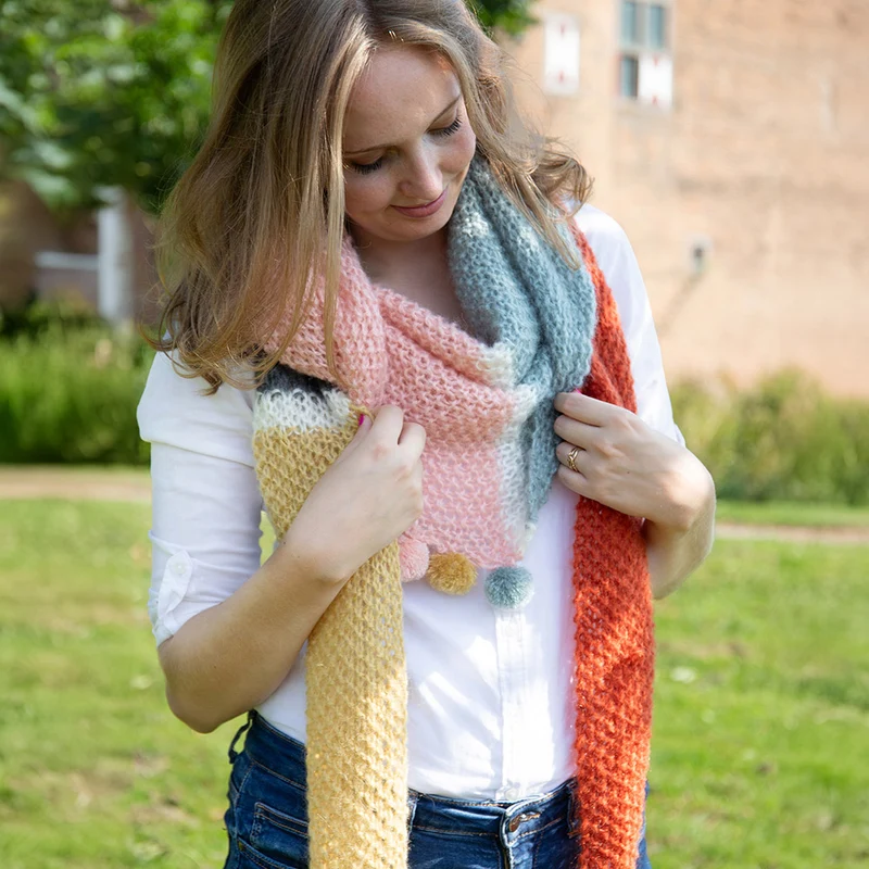 Strickpaket für Dreiecksschal „Elegant“