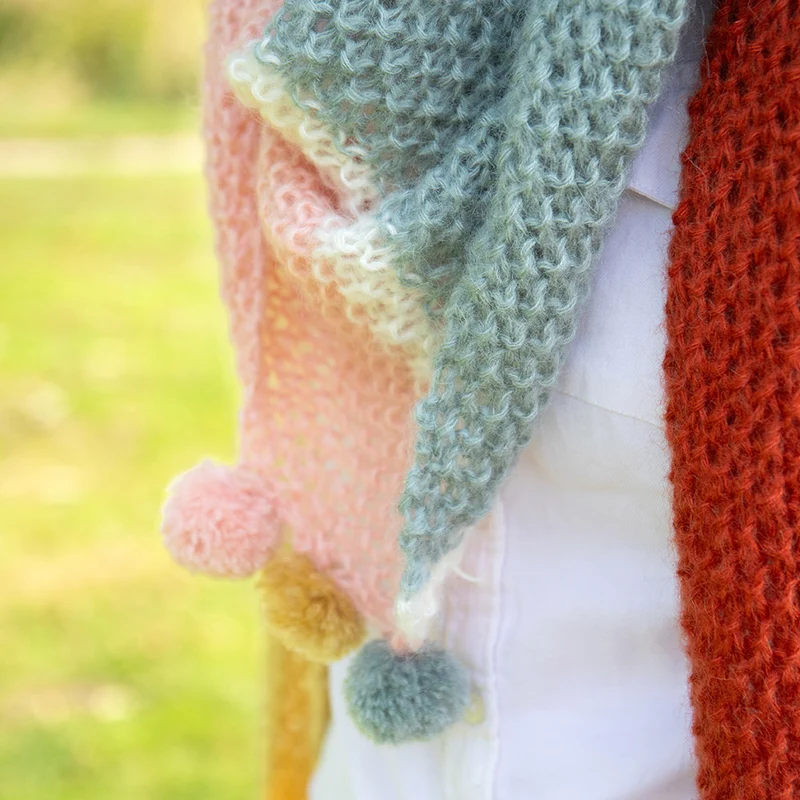 Strickpaket für Dreiecksschal „Elegant“