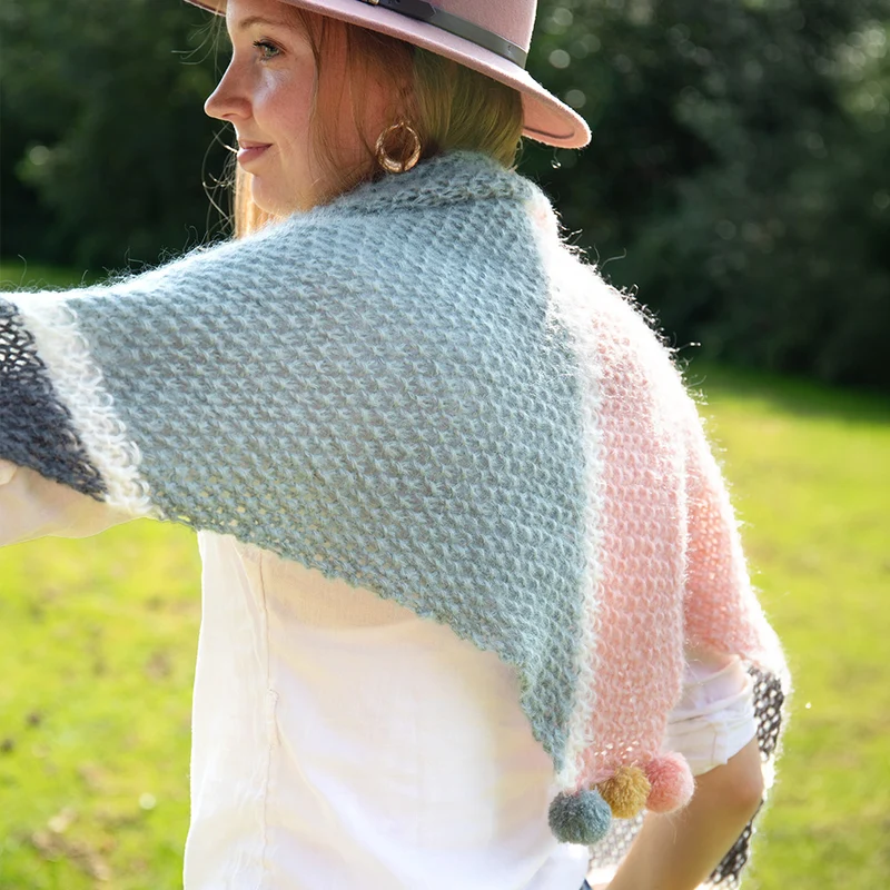 Strickpaket für Dreiecksschal „Elegant“