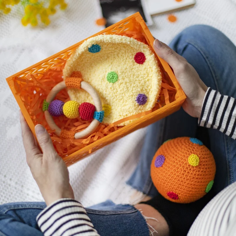 Häkelanleitung für ein rundes Kuscheltuch