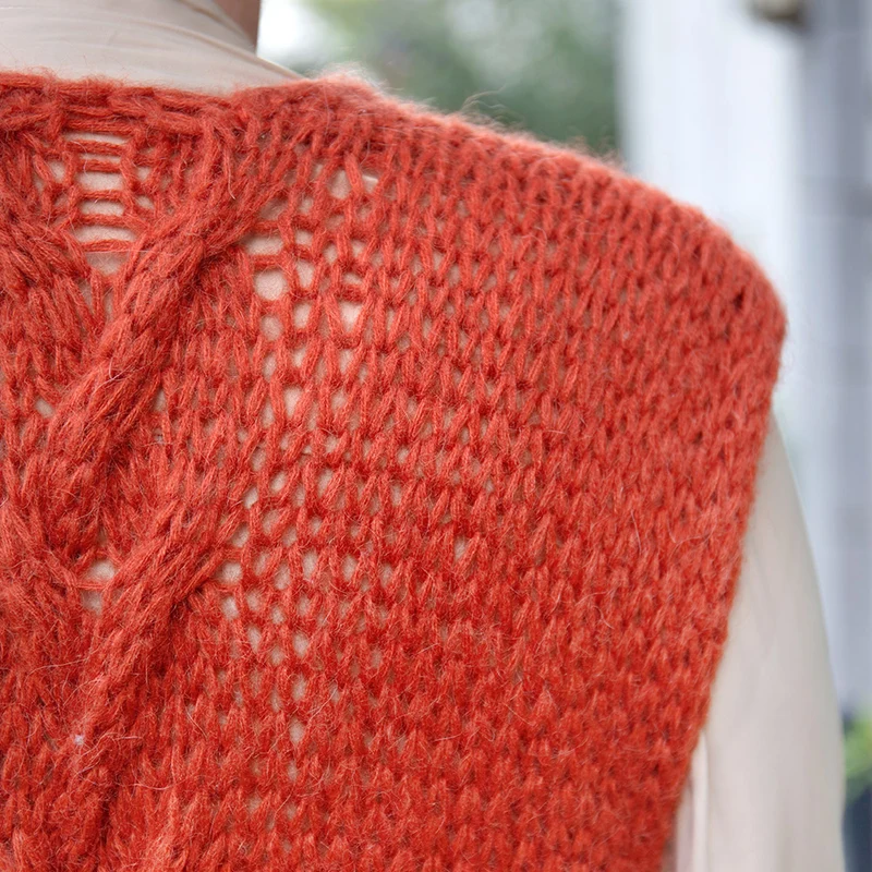 Strickpaket für eine lange, ärmellose Jacke „Elegant“