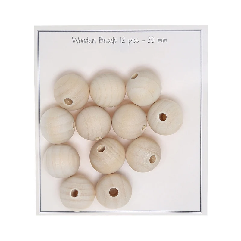 Go Handmade Holzperlen 20 mm (12er-Set)