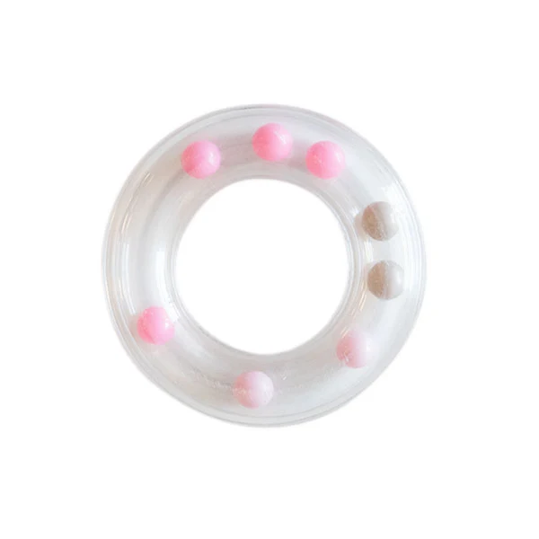 Go Handmade Rasselring Rosa 63 mm