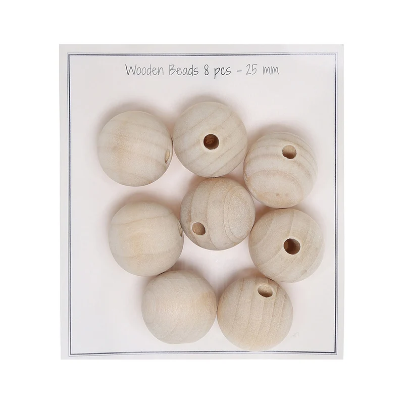 Go Handmade Holzperlen 25 mm (8er-Set)