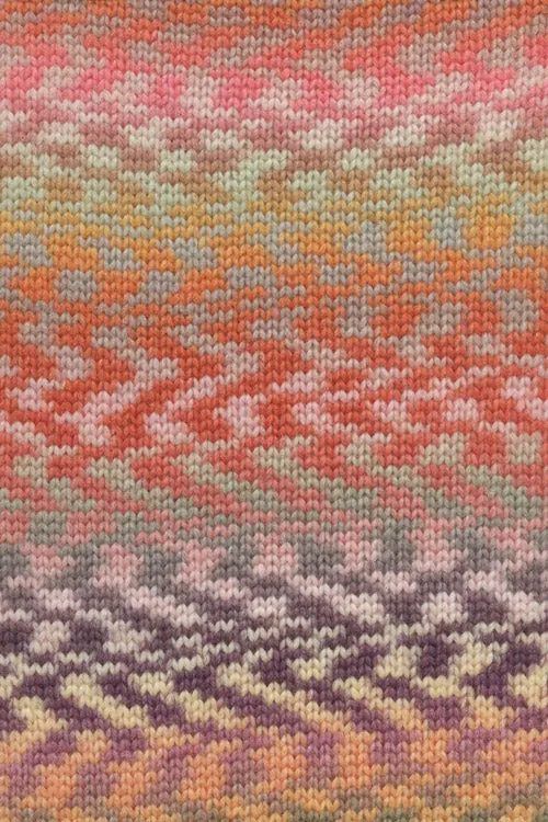 Lang Yarns Cloud Funky 0024 Ziegelrot/Aubergine/Elfenbein/Rosa