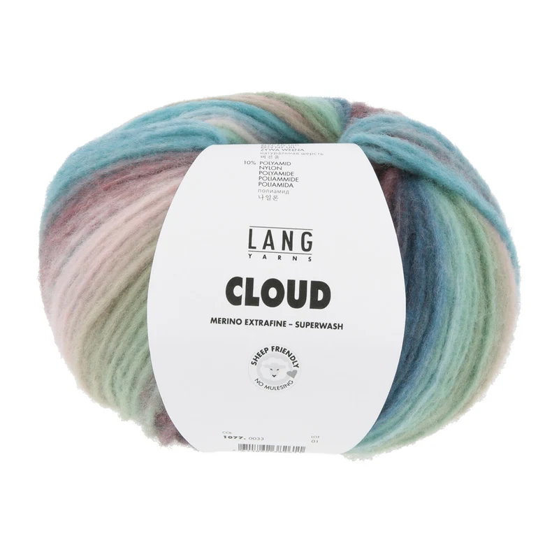 Lang Yarns Cloud 0033 Mint/Türkis/Braun/Eisblau