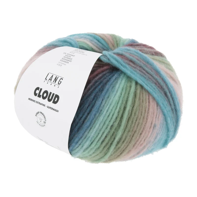 Lang Yarns Cloud 0033 Mint/Türkis/Braun/Eisblau