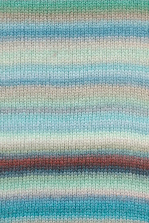 Lang Yarns Cloud 0033 Mint/Türkis/Braun/Eisblau