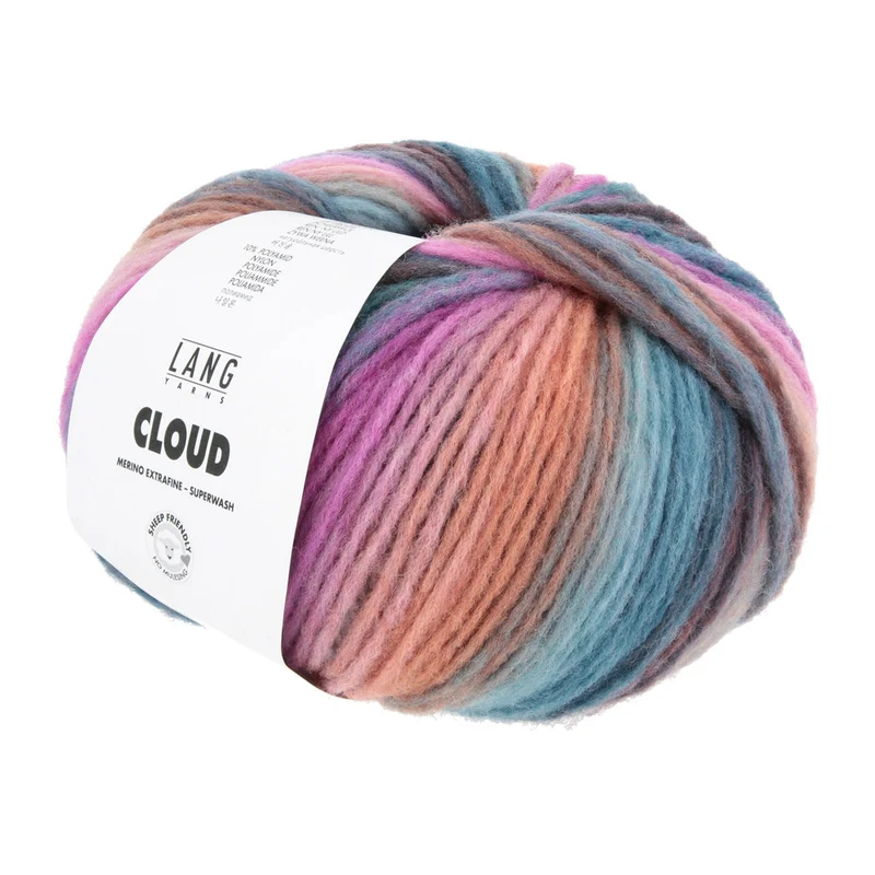 Lang Yarns Cloud 0032 Rosa/Eisblau/Petrol/Violett