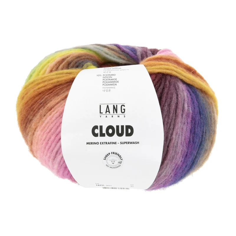 Lang Yarns Cloud 0031 Orange/Marineblau/Gelb/Rosa/Pflaume